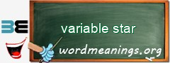 WordMeaning blackboard for variable star